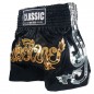 Classic Muay Thai Boxing Kickboxing Shorts : CLS-015 Black
